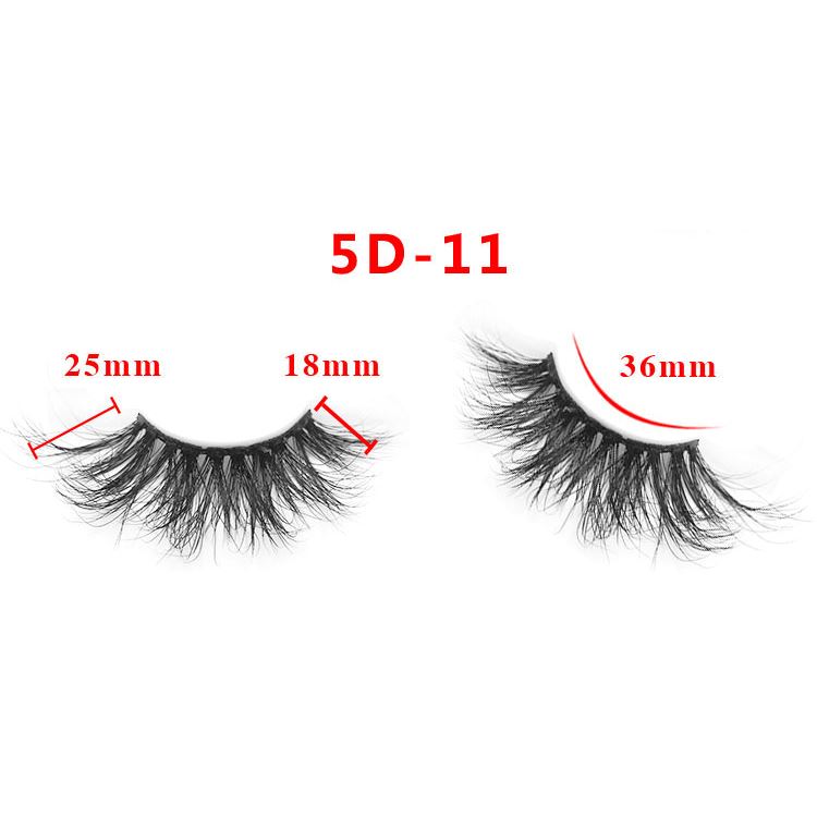 25mm 5D Cross Thick Mink Hair False Eyelashes #1-#33