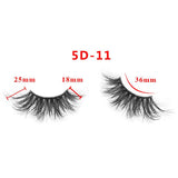25mm 5D Cross Thick Mink Hair False Eyelashes #1-#33