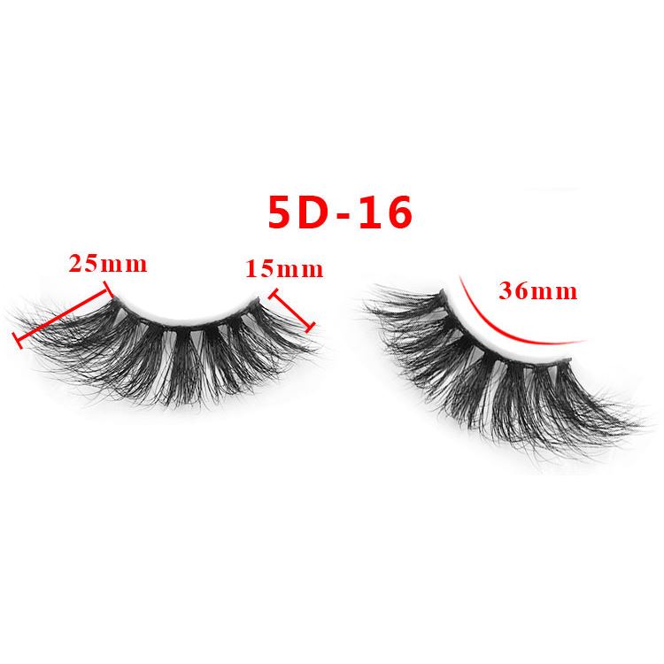 25mm 5D Cross Thick Mink Hair False Eyelashes #1-#33