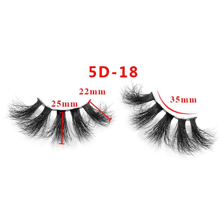 25mm 5D Cross Thick Mink Hair False Eyelashes #1-#33