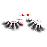 25mm 5D Cross Thick Mink Hair False Eyelashes #1-#33