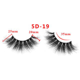 25mm 5D Cross Thick Mink Hair False Eyelashes #1-#33