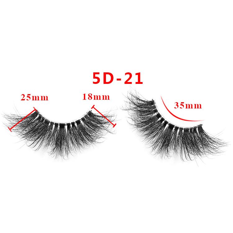 25mm 5D Cross Thick Mink Hair False Eyelashes #1-#33