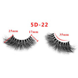 25mm 5D Cross Thick Mink Hair False Eyelashes #1-#33