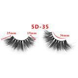 25mm 5D Cross Thick Mink Hair False Eyelashes #1-#33