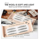 Naturally curled single-cluster false eyelashes
