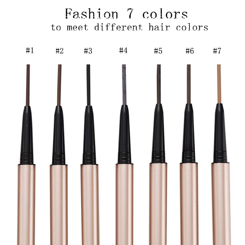 7 colors double-ended golden eyebrow pencil