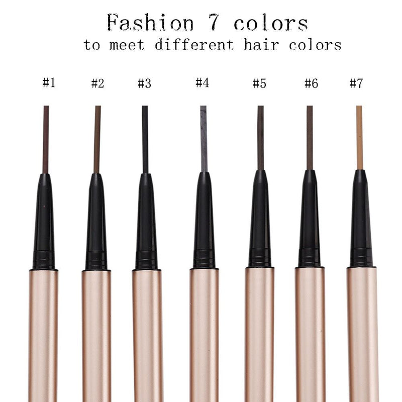 7 colors double-ended golden eyebrow pencil