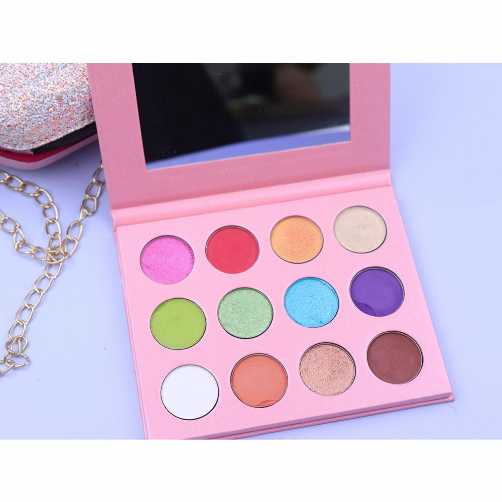 Paleta de sombras de ojos rosa de 12 colores Candy Color