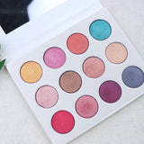 Paleta de 12 sombras de ojos White Shimmer de alta calidad