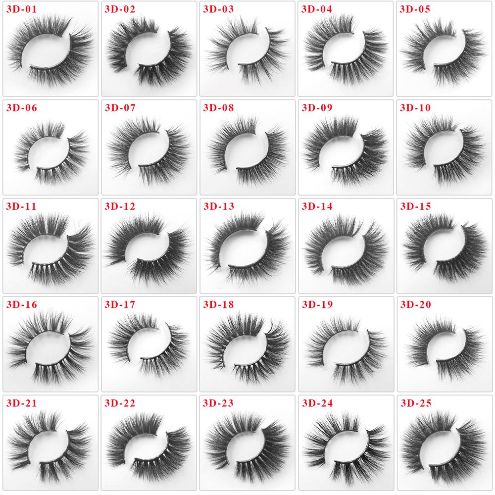 3D Thick Mink Hair False Eyelashes (#51-#81)