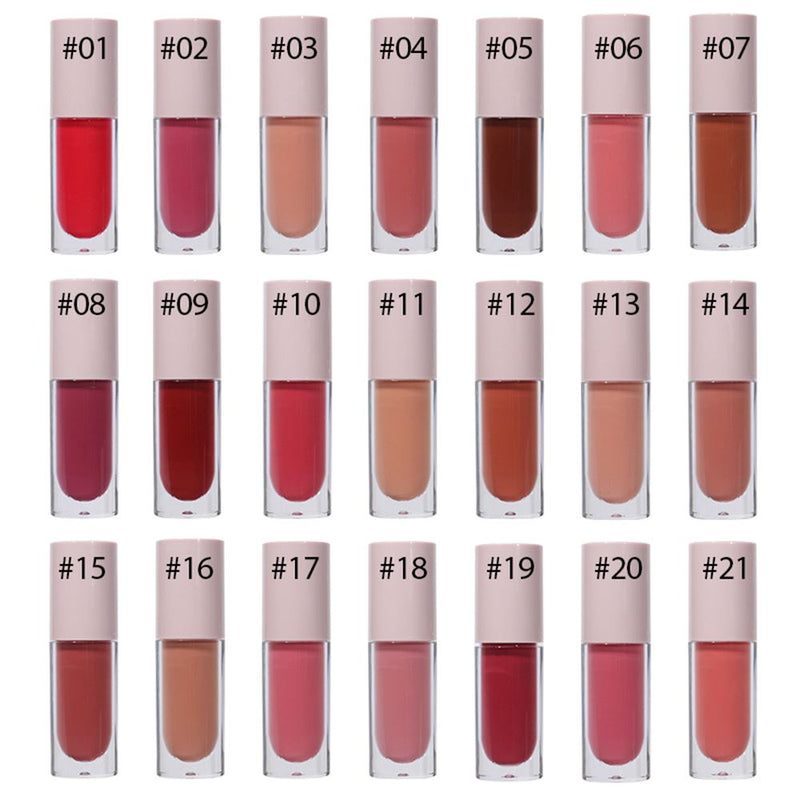 21 colors liquid lipstick with large brush head