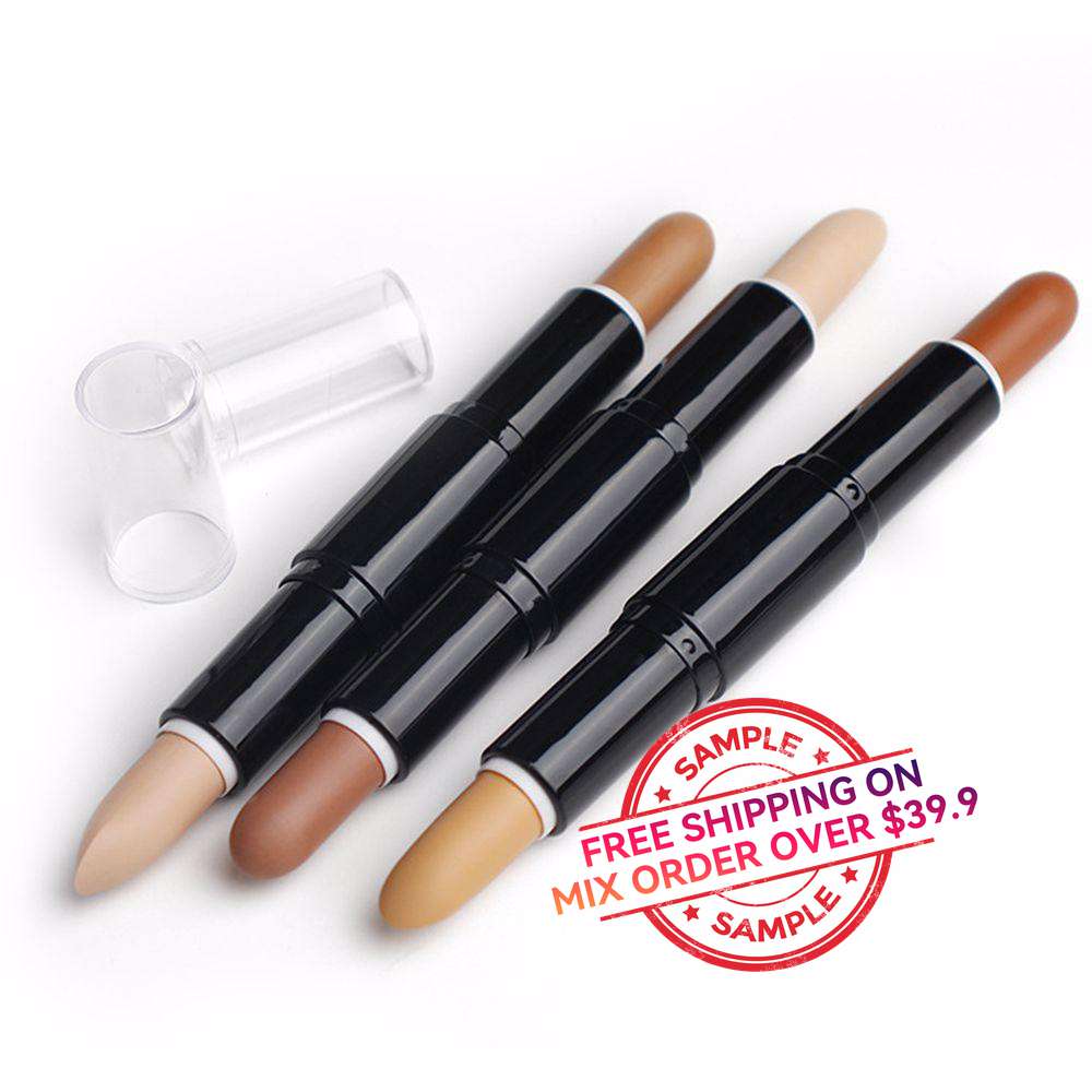 3 Kinds of Double-headed Highlight Concealer Contouring Stick - MSmakeupoem.com