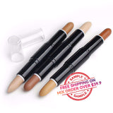 3 Kinds of Double-headed Highlight Concealer Contouring Stick - MSmakeupoem.com
