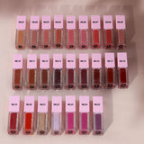 25 Color Pink Square Cover Large Brush Head Matte Liquid Lipstick