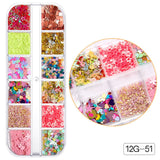 Schneeflocke Weihnachtsmann Baum Nail Art Ornament Glitter Diamant