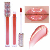 34 Colors Gold Cover Half with Diamond Lip Gloss(#23-#34)