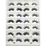 25mm 5D Cross Thick Mink Hair False Eyelashes #1-#33