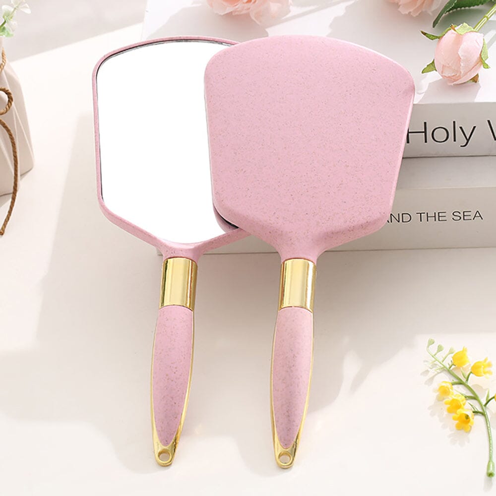 4 colors European style square hand mirror (At least 12Pcs for sale, color mixing is allowed)