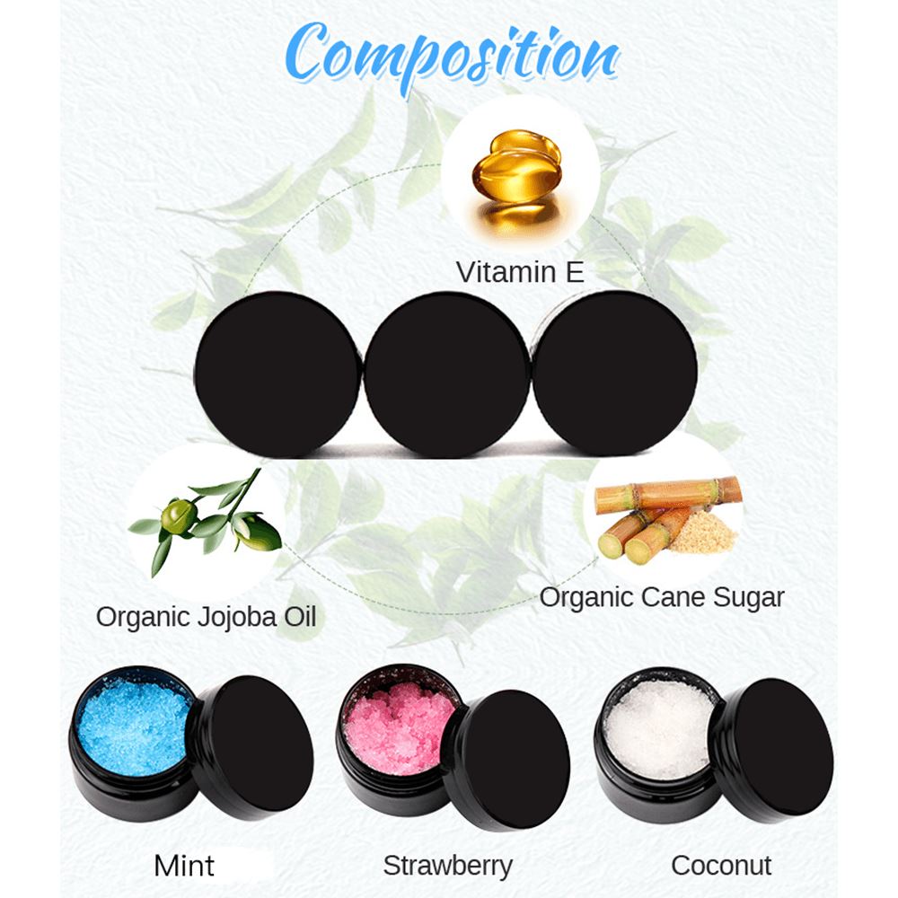3 Flavors Lip Scrub - MSmakeupoem.com