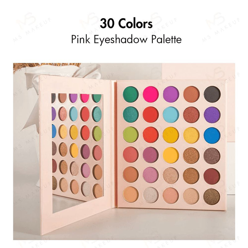 30 Colors Pink Eyeshadow Palette - MSmakeupoem.com
