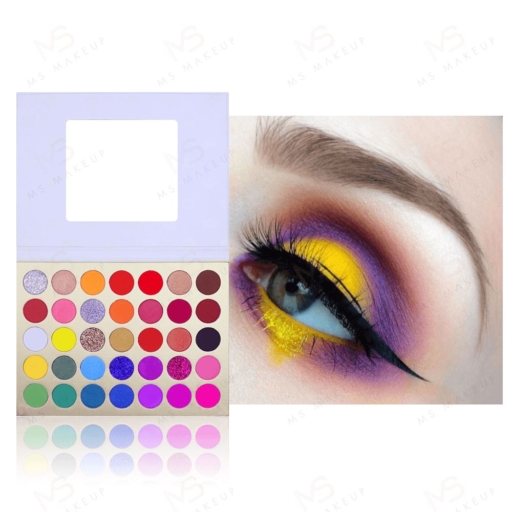 35 Colors White Printing eyeshadow pallete - MSmakeupoem.com
