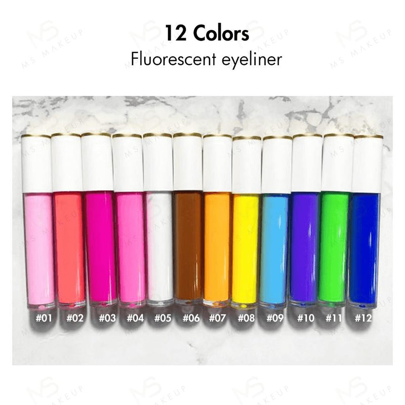 12 Colors Fluorescent eyeliner - MSmakeupoem.com