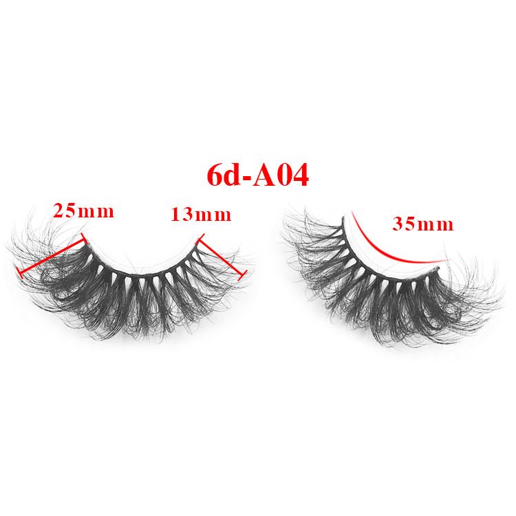 6D messy high imitation mink hair thick eyelashes