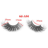 6D messy high imitation mink hair thick eyelashes