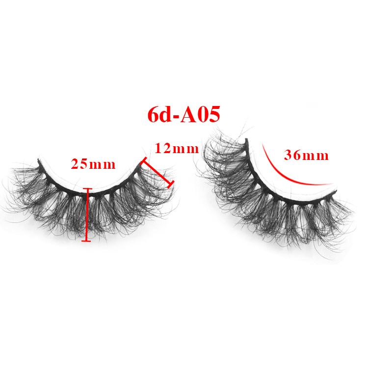 6D messy high imitation mink hair thick eyelashes