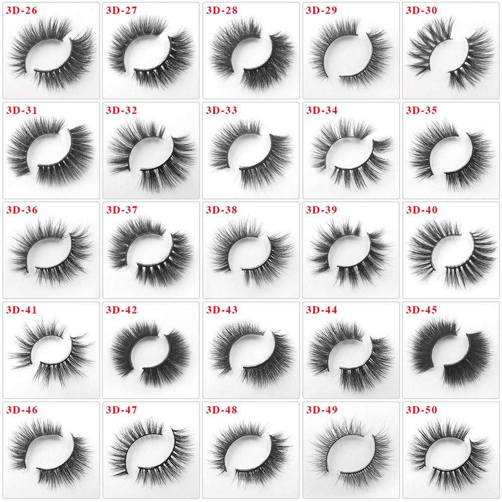 3D Thick Mink Hair False Eyelashes (#26-#50)