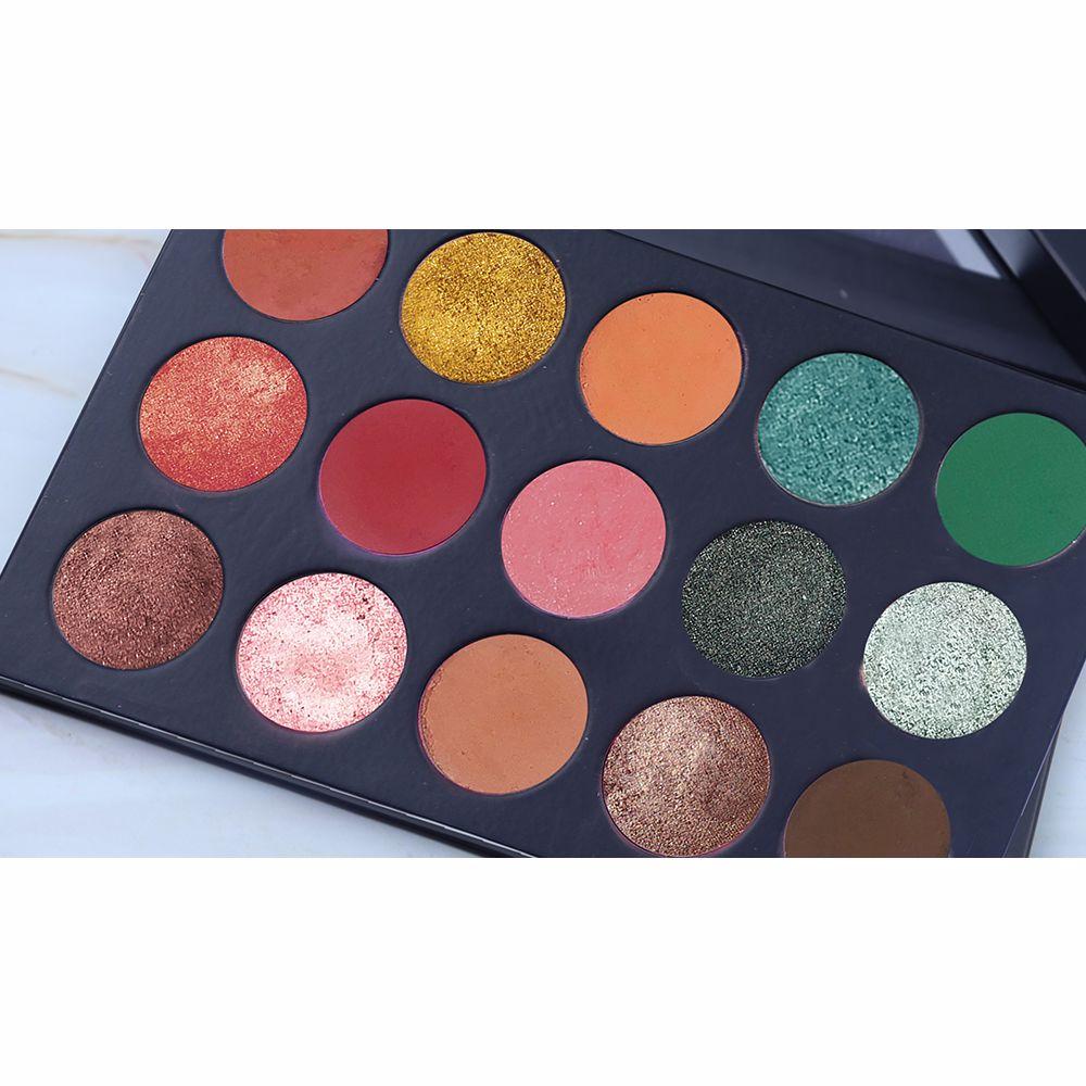 Paleta de sombras de ojos negras más vendidas de 15 colores