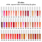 52 colors white square tube moisturizing lip gloss(#27-#52)