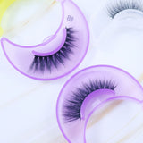 False Eyelashes 1 Pair With Purple Moon  (Mink hair)