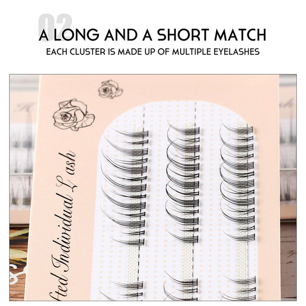 Naturally curled single-cluster false eyelashes