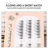 Naturally curled single-cluster false eyelashes