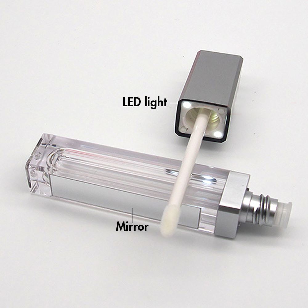 DIY Lip gloss/liquid lipstick tube with mirror and LED light