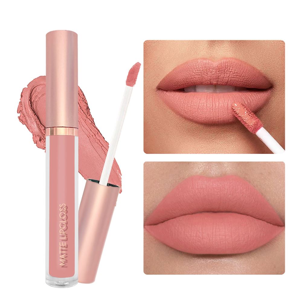 Nude Pink matte lip gloss Set (6PCS)