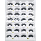 25mm 5D Cross Thick Mink Hair False Eyelashes #1-#33