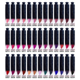 Barra de labios líquida de tubo degradado negro mate antiadherente de 39 colores (# 01-# 30)