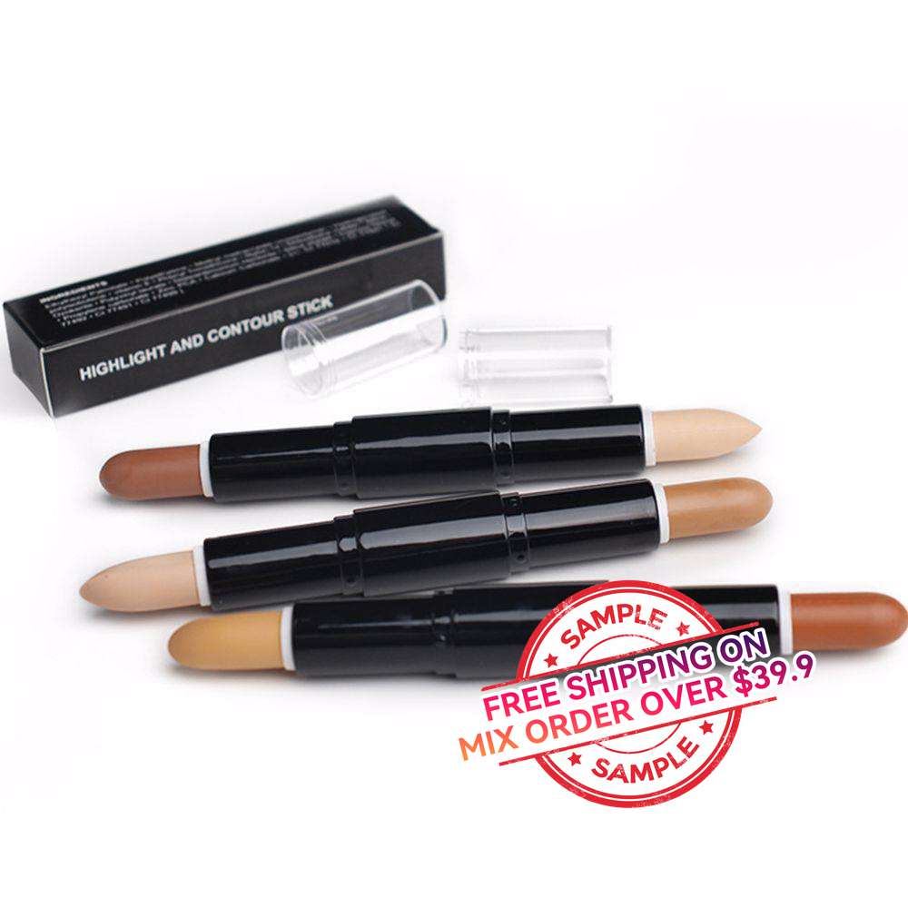 3 Kinds of Double-headed Highlight Concealer Contouring Stick - MSmakeupoem.com