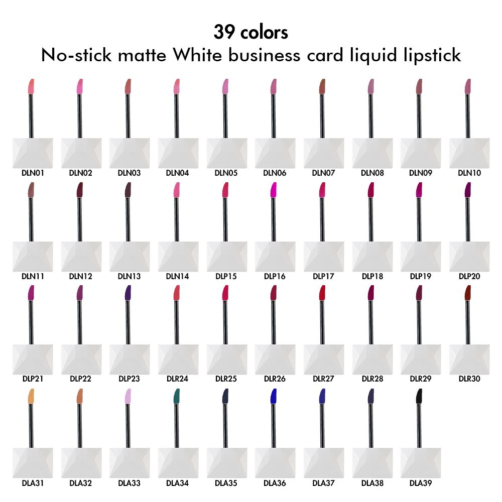 34 colors Moisturizing and plump White business card lip gloss(#1-#22)