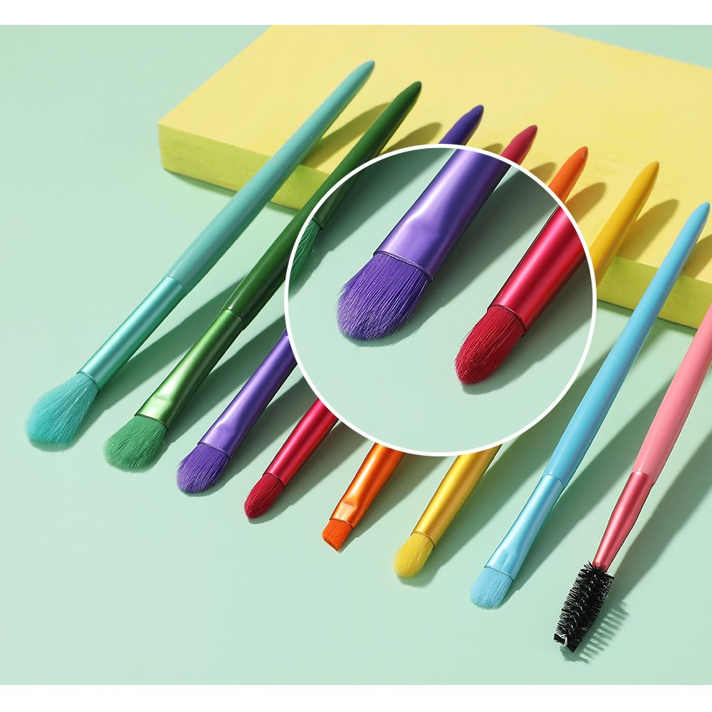 10 brochas de maquillaje con mango de diamante transparente con bolsa