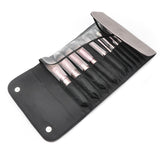 12 pcs Grape Color Wooden Handle Microcrystalline Fiber Hair Makeup Brushes(with bag)