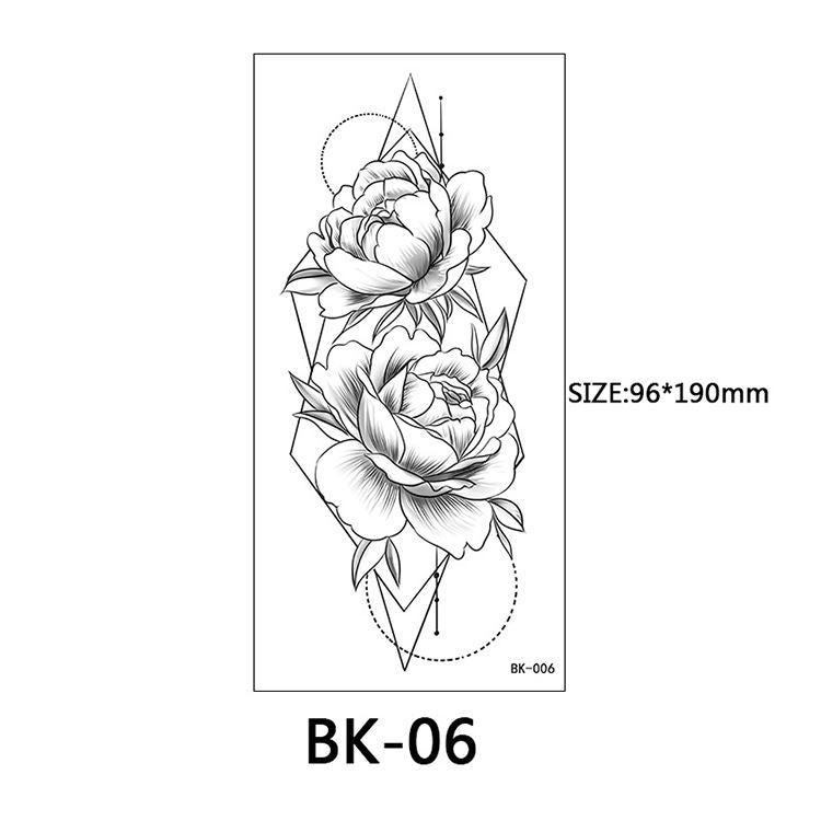 40 Kinds of Sketch Flower Tattoo Stickers