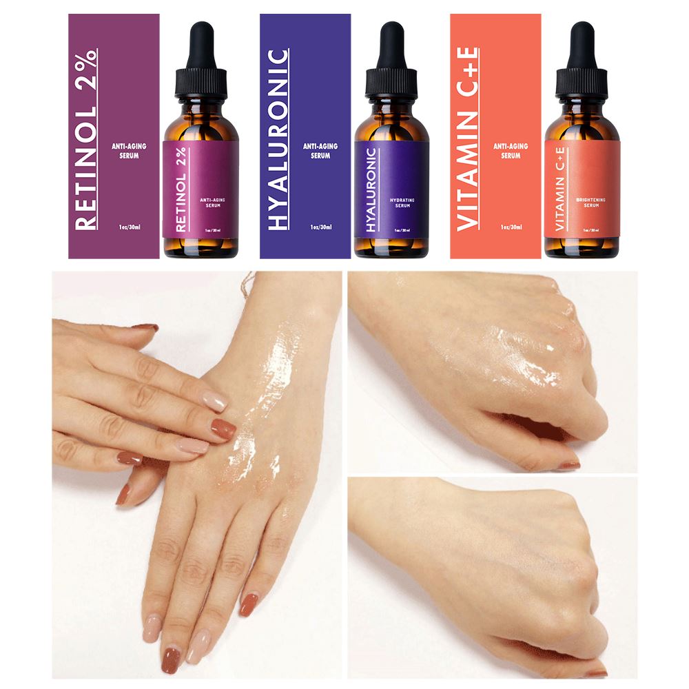 Essence d'acide hyaluronique de rétinol de vitamine C (10pcs)
