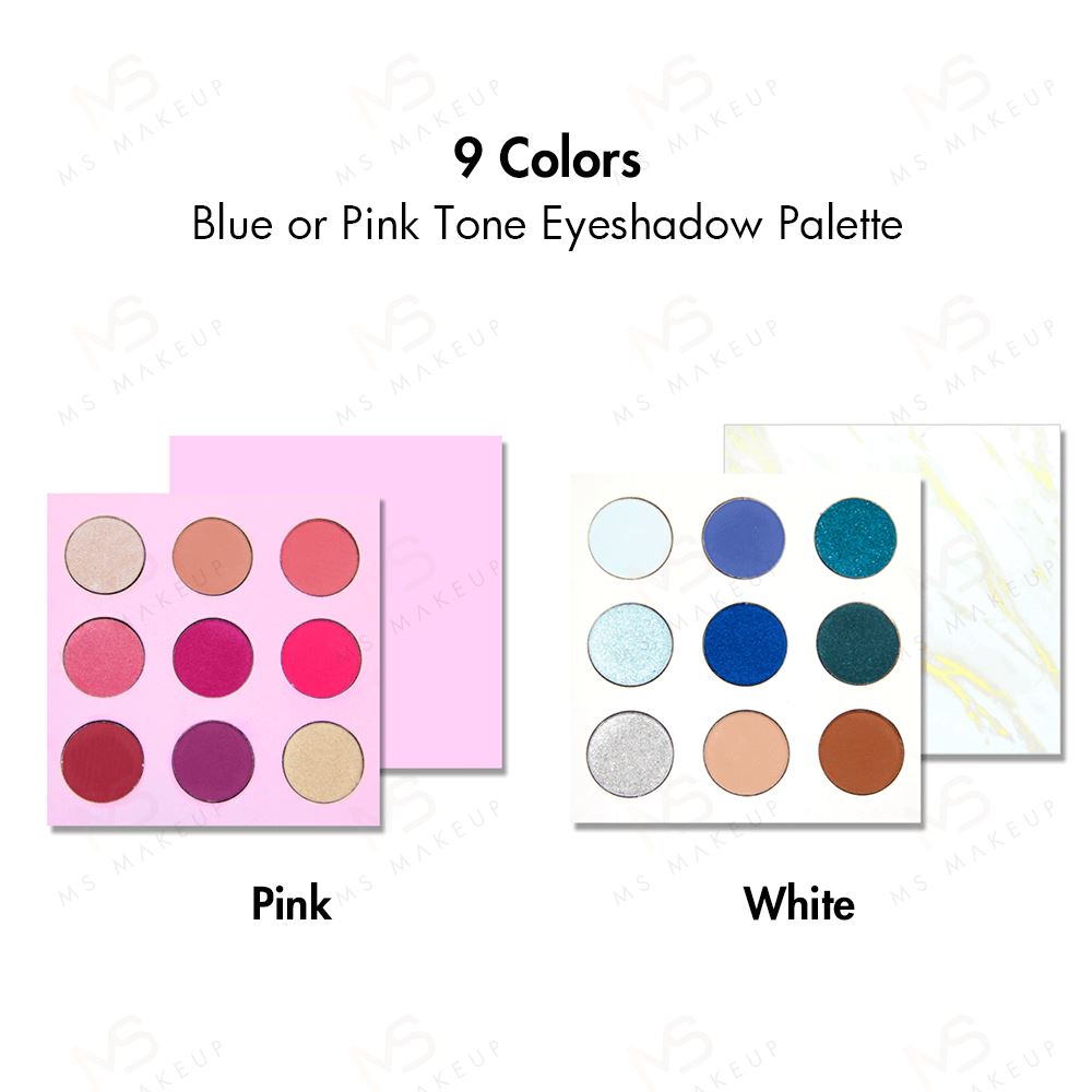 9 Colors Blue or Pink Tone Eyeshadow Palette