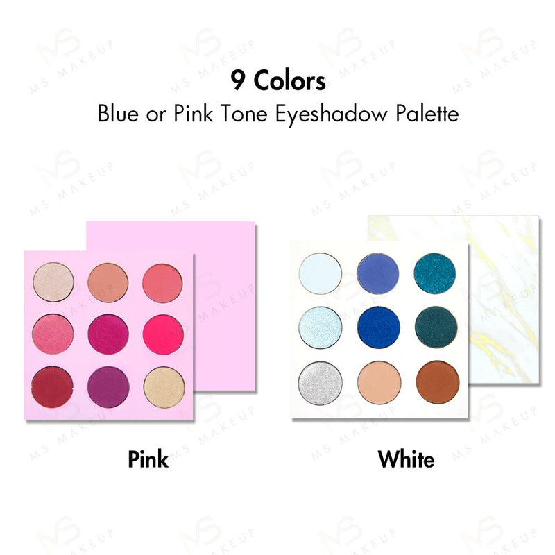 9 Colors Blue or Pink Tone Eyeshadow Palette