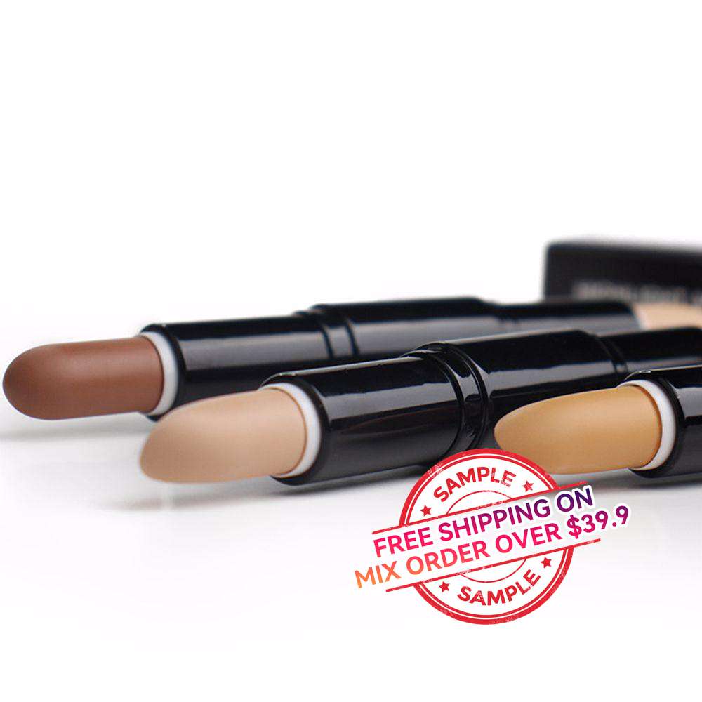 3 Kinds of Double-headed Highlight Concealer Contouring Stick - MSmakeupoem.com