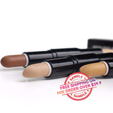 3 Kinds of Double-headed Highlight Concealer Contouring Stick - MSmakeupoem.com